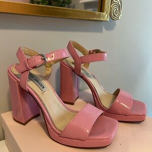 Pink Steve Madden Block Platform Heels -Size 5.5